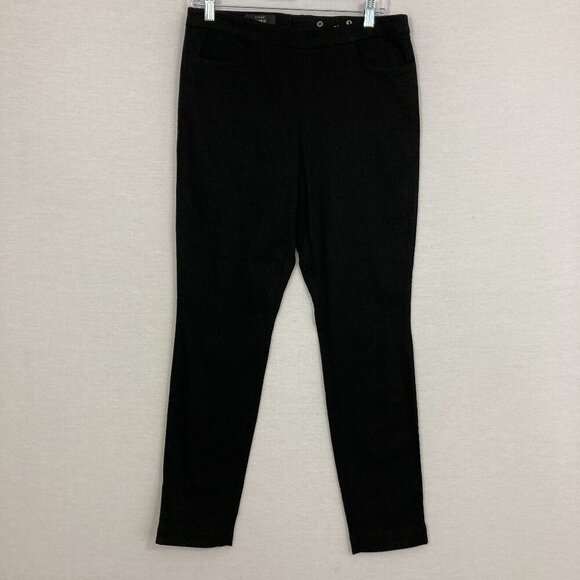 New J. Crew Black Dannie Stretch Zip Back Slim Pants size 8 - Picture 1 of 9